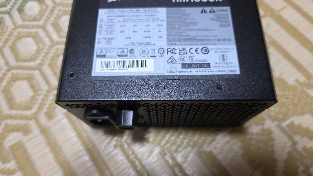 Corsair RM1000x 2024 CP-9020271-JP動作確認のみ
