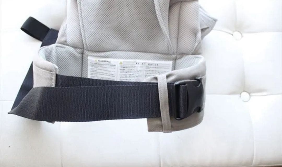 美品 キューズベリー NICO 抱っこおんぶ紐　オールメッシュ グレー 日本製