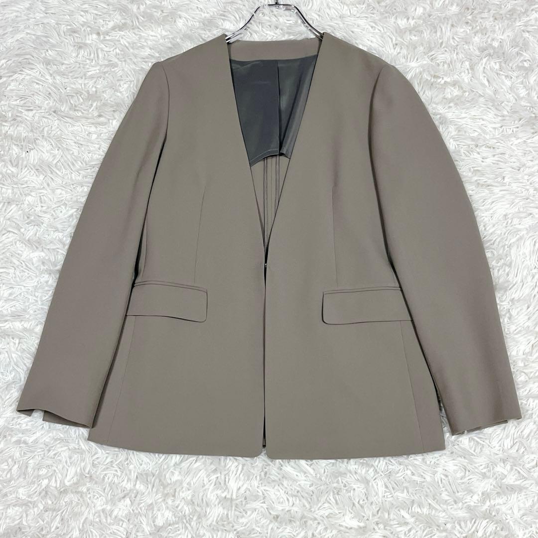 美品✨AOKI Oggiコラボ ノーカラージャケット パンツセットアップスーツ