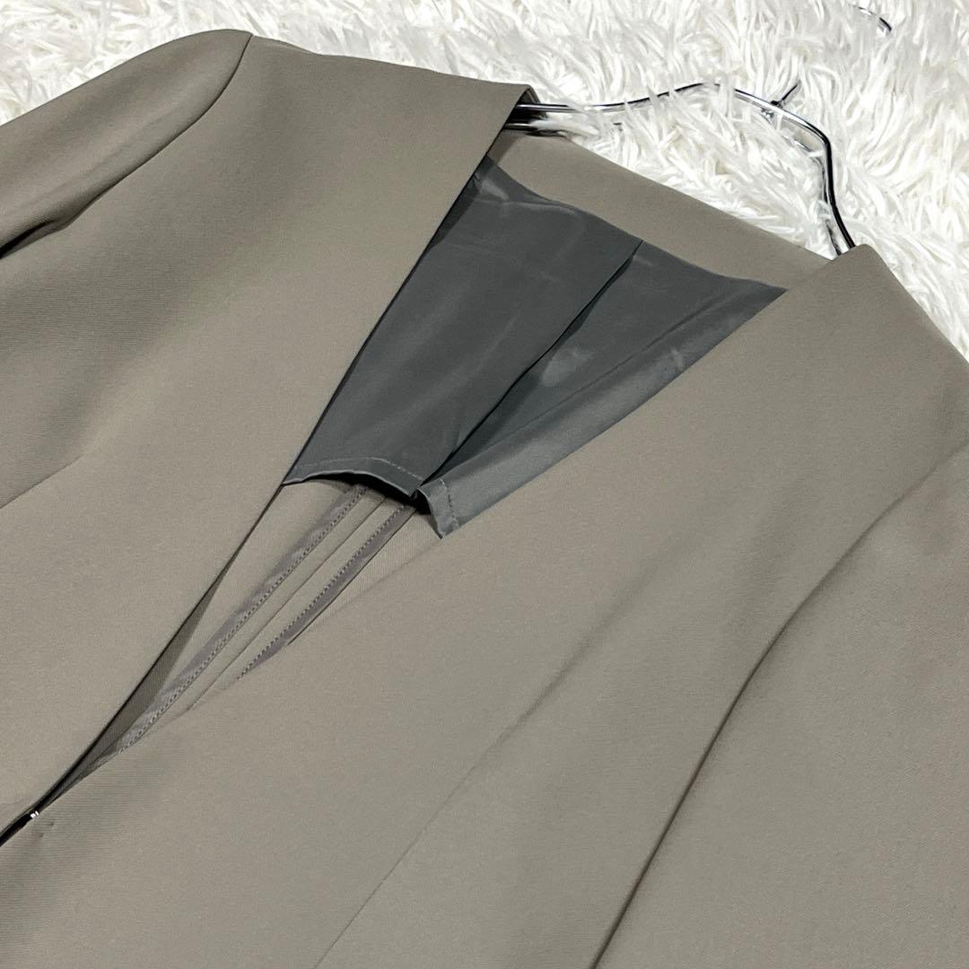 美品✨AOKI Oggiコラボ ノーカラージャケット パンツセットアップスーツ