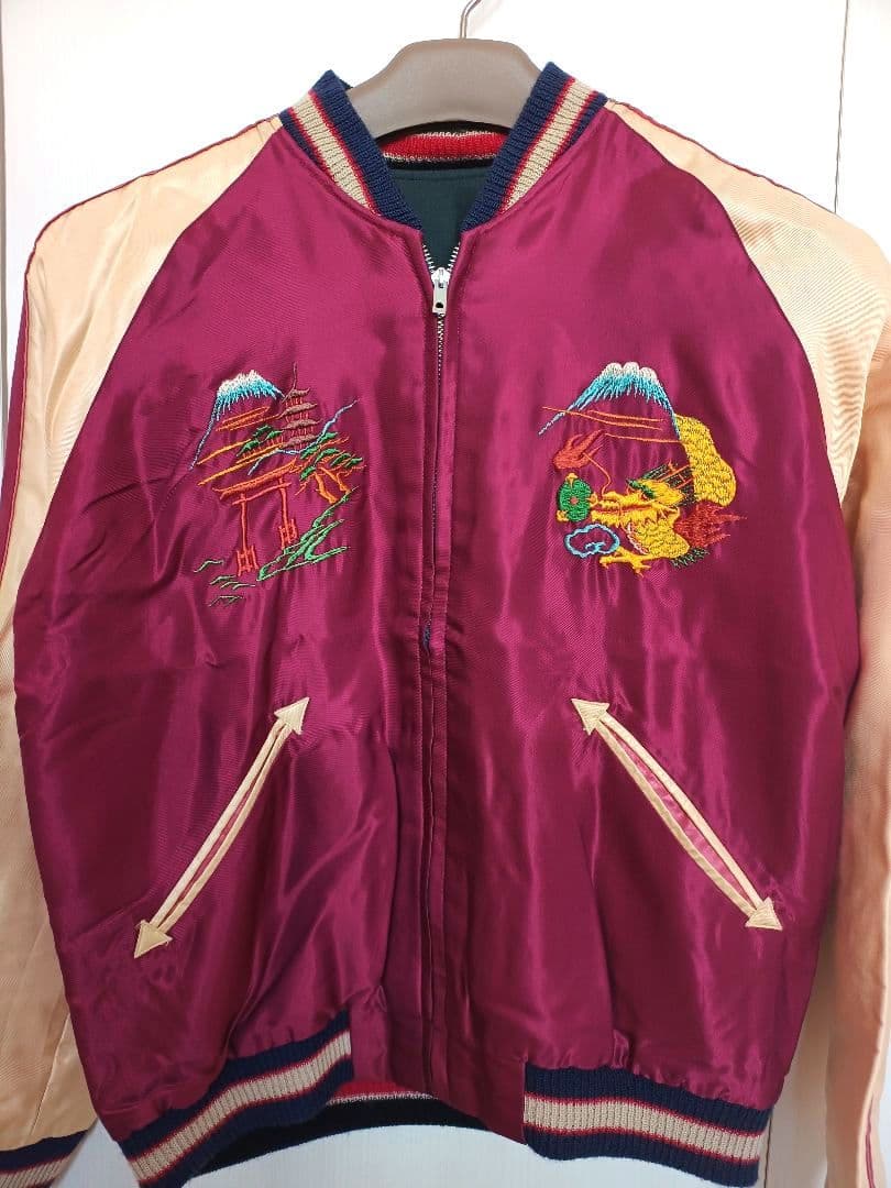 東洋エンタープライズ　スカジャン　鷹×日本地図