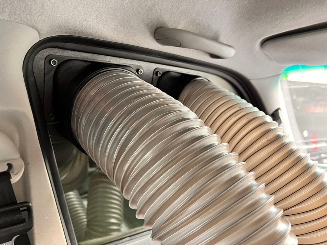 ハイエース用 エコフロー ウェイブ2 . 3 吸換気ダクトプレート 組立済 即納