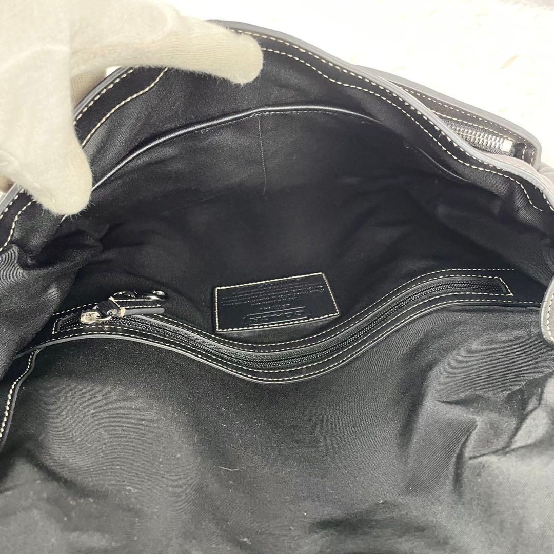 A4可 未使用級 コーチ PVC メッセンジャー チャールズ ベルト ブラウン