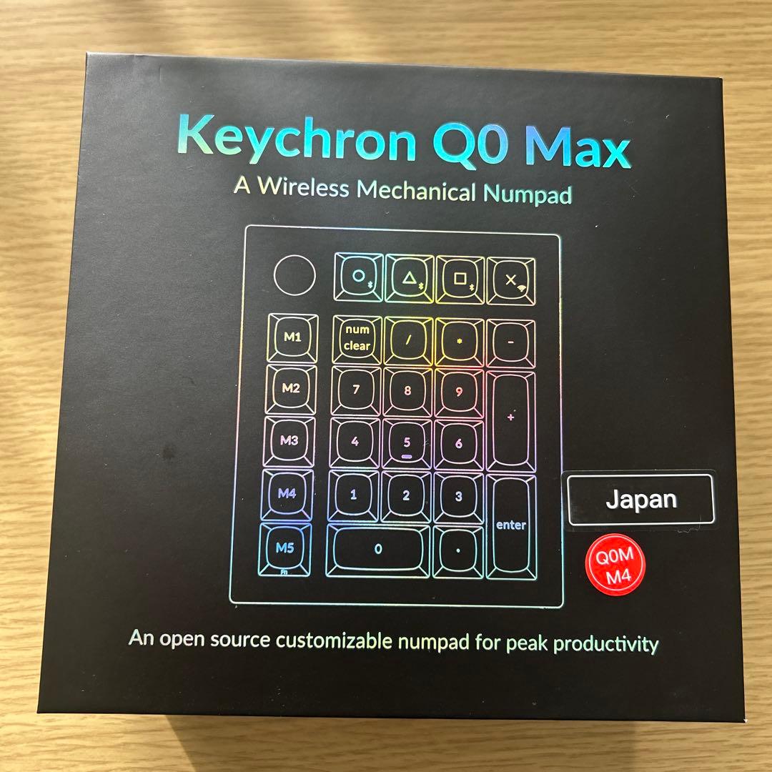 Keychronテンキー Q0 Max バナナ軸 カーボンブラック