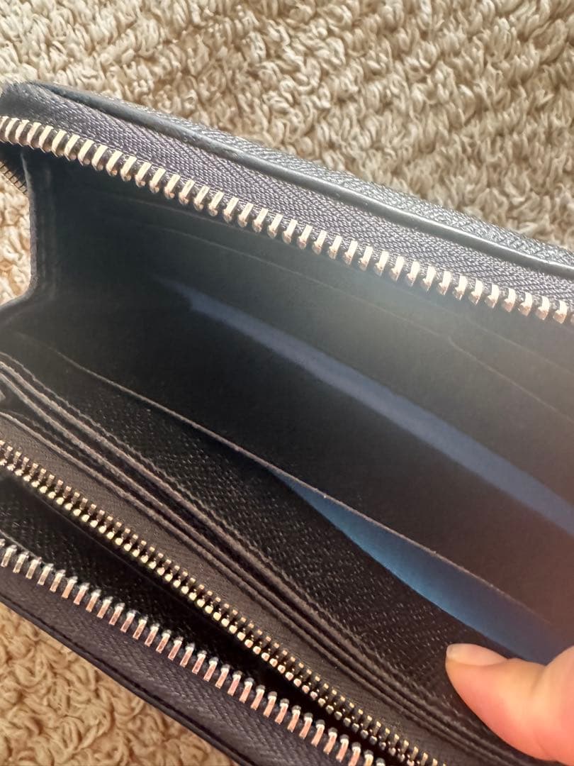 BVLGARIブルガリ 長財布　サークルロゴ ラウンドファフナー ブラック