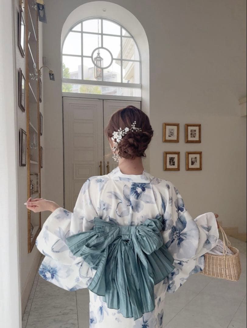 【即日発送】新品未使用グレイル水彩花柄浴衣セット 2wayセパレート浴衣