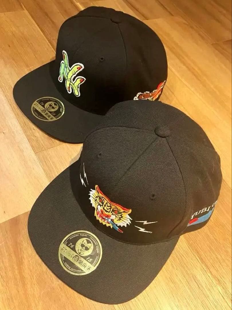 【希少】ぶてぃっく紫歯茎の肉糞野球連盟　キャップセット　野生爆弾　クッキー