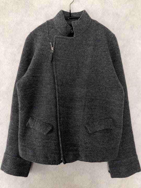 45R フロート縮絨のライダースジャケット