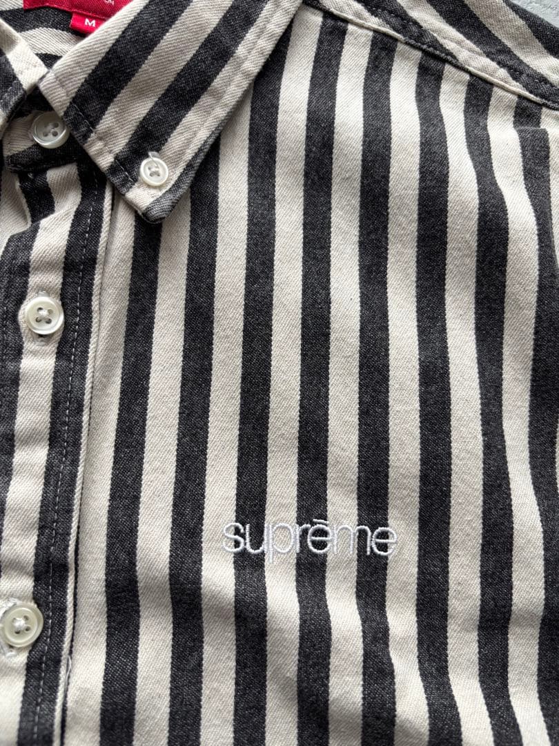 Supreme シュプリーム　ストライプ　デニムシャツ　Mサイズ　デザイン◎