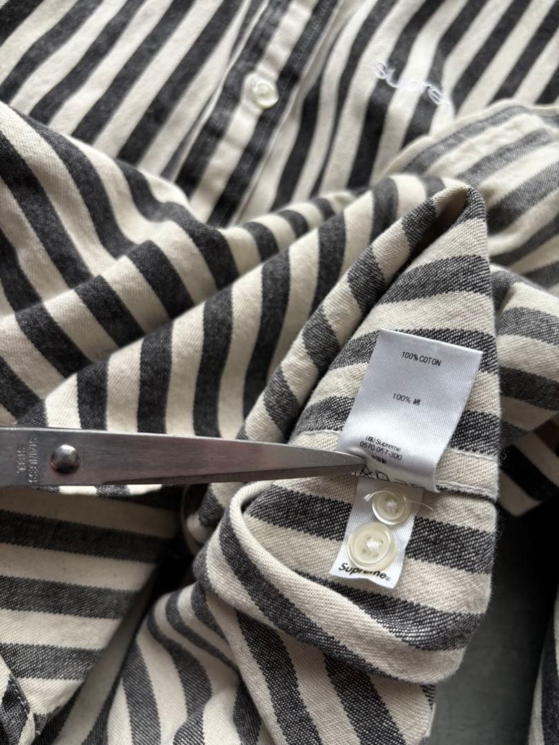 Supreme シュプリーム　ストライプ　デニムシャツ　Mサイズ　デザイン◎