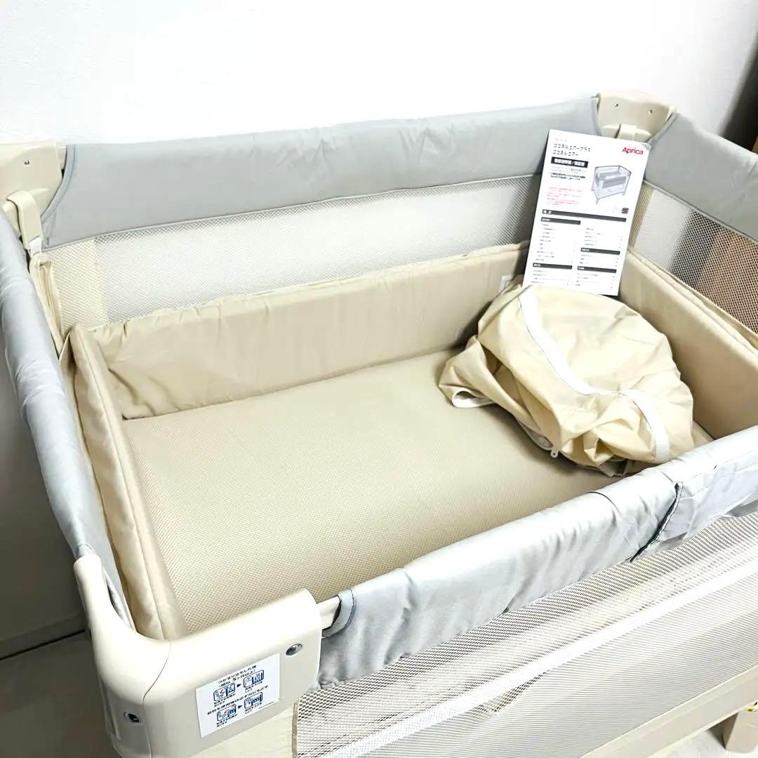 美品 Aprica アップリカ ココネルエアー AB 折りたたみ ベビーベッド