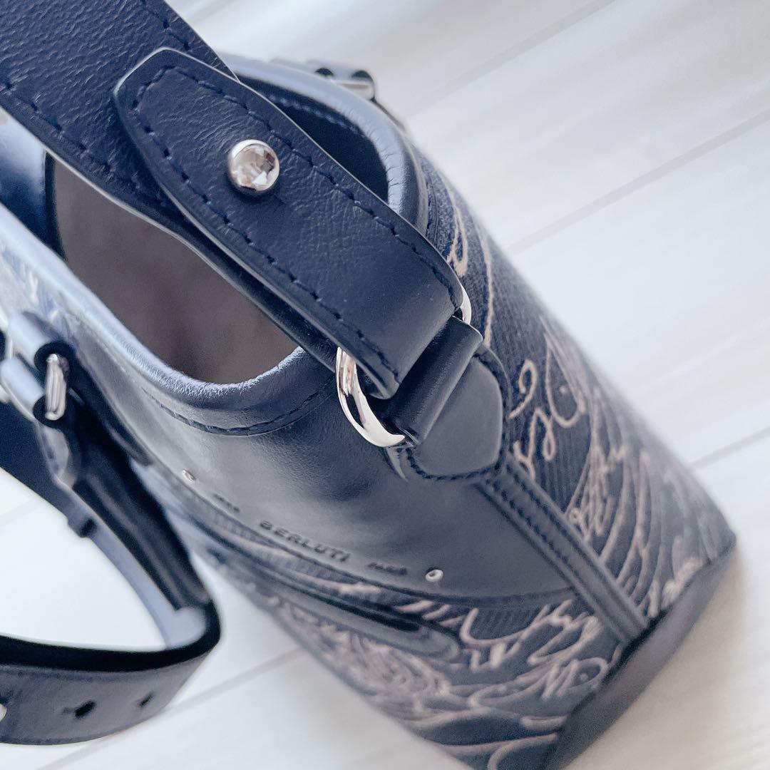 【ベルルッティ】メンズ トゥジュール スクリット アラベスク キャンバス