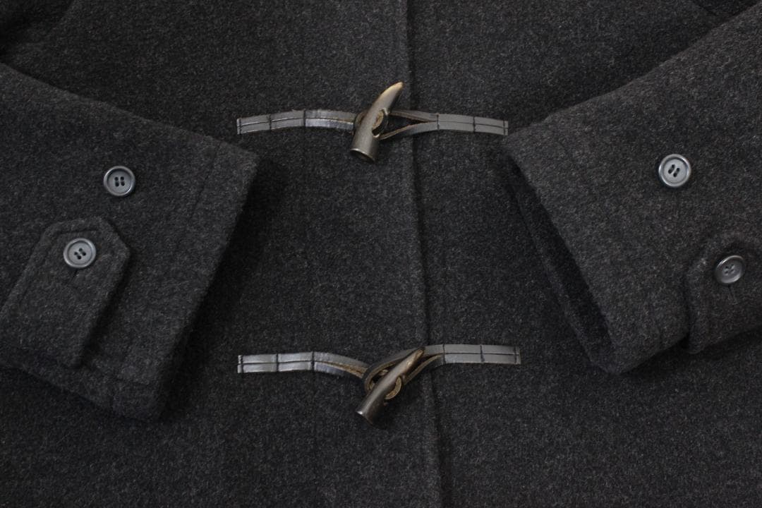 57【極美品】イーストボーイ ダッフルコート 9 グレー M ロング カシミヤ入