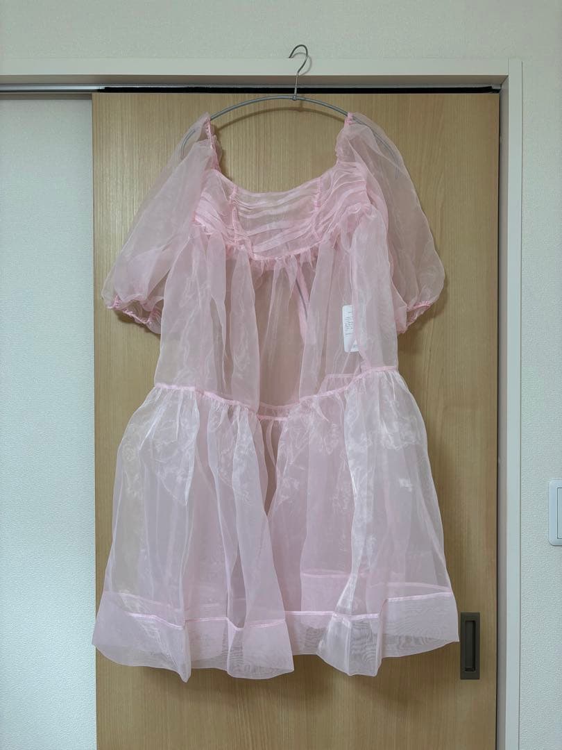 【POPPY】organdy flare mini dress