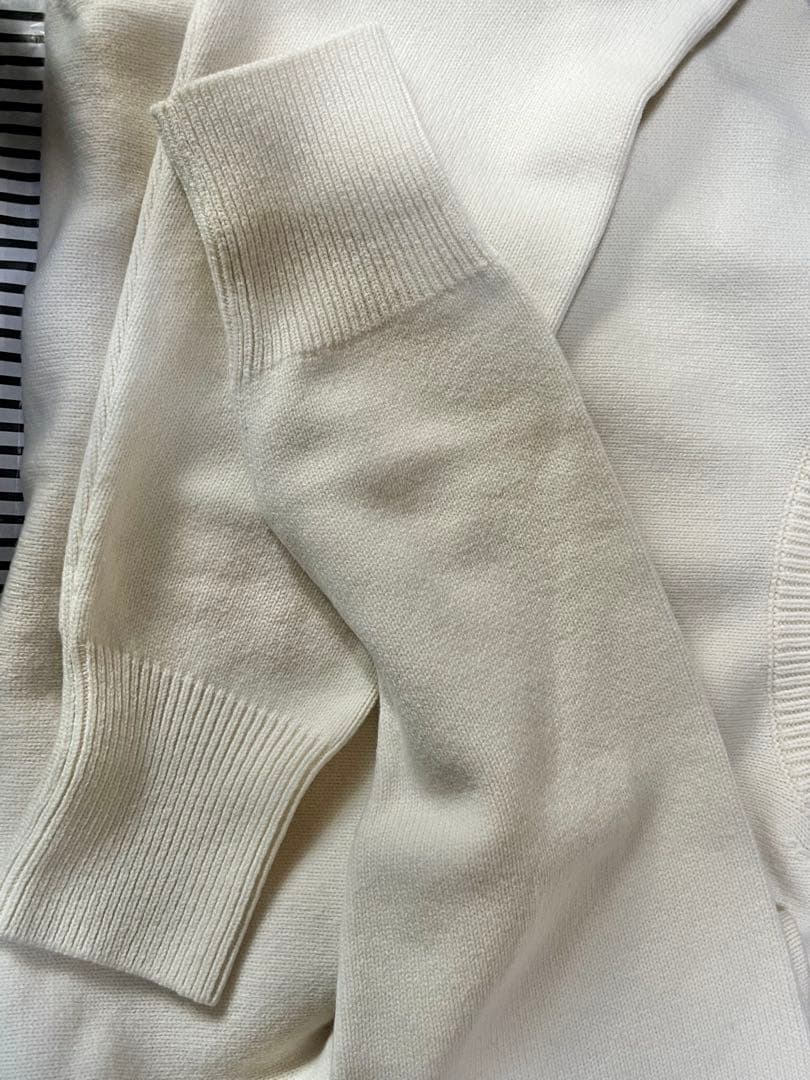 交渉中新品ドゥーズィエムクラス latestミドルゲージタートルニット白