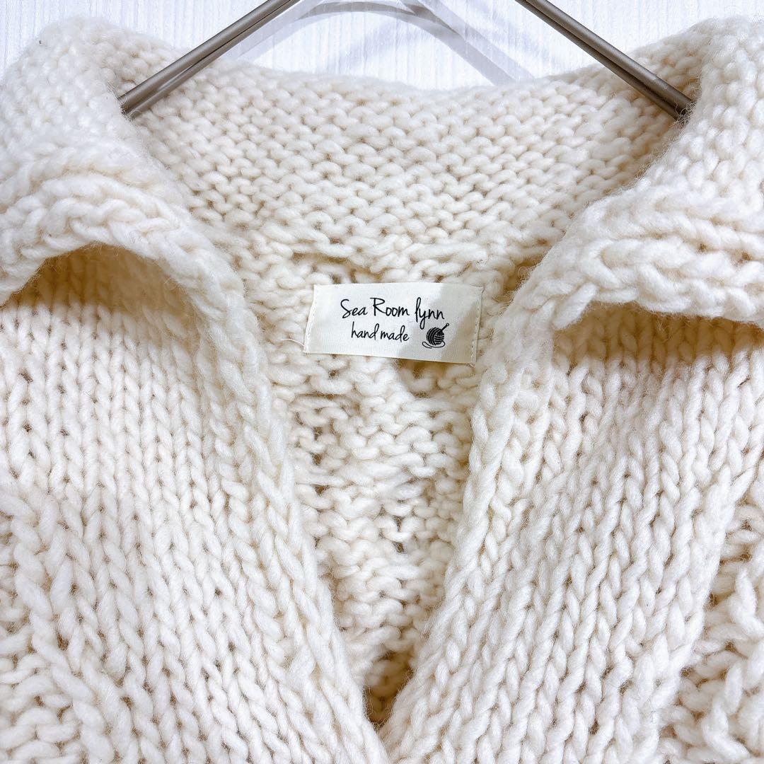 シールームリン Hand made Wool ハイネックプルオーバー　ホワイト