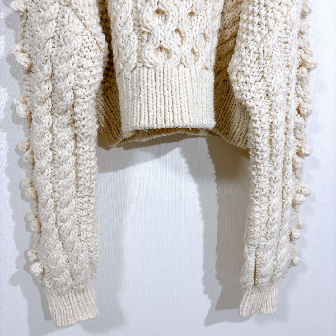 シールームリン Hand made Wool ハイネックプルオーバー　ホワイト