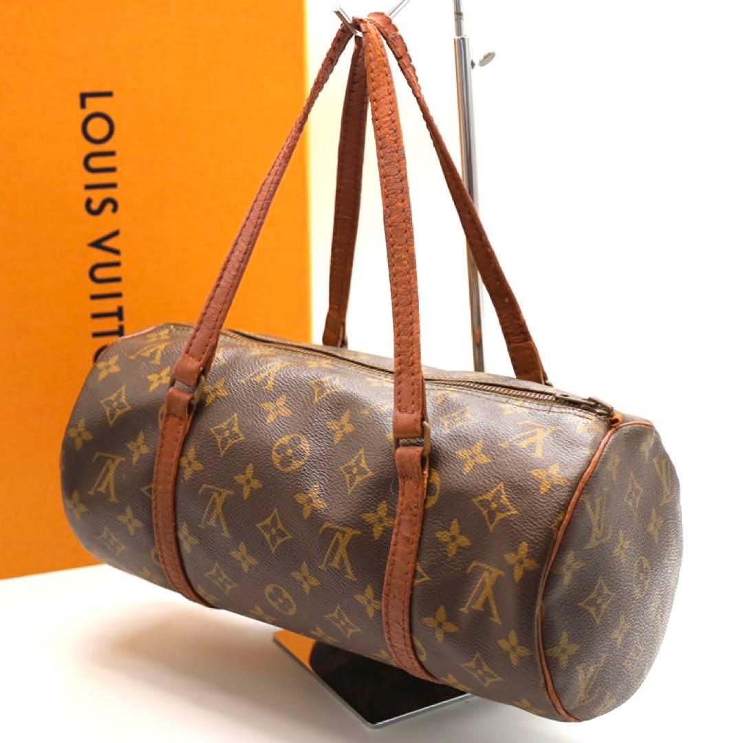 ルイヴィトン　パピヨン30 モノグラム　親子　ポーチ付き　ボストン