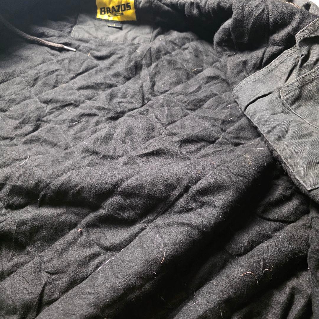 BRAZOSダック地アクティブジャケットフーディー企業ロゴフェードグランジボロL