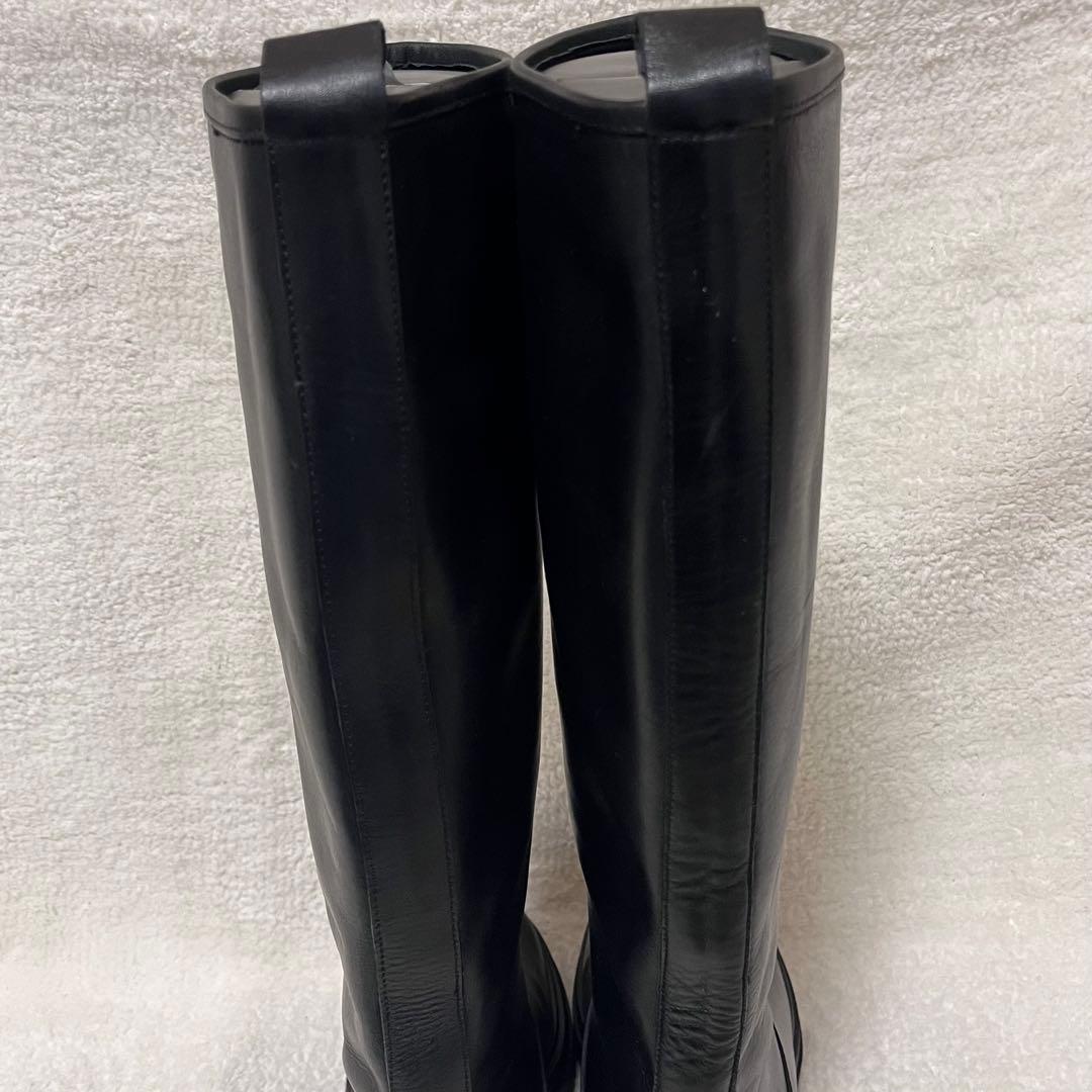 【CORSOROMA9】極美品 ロングブーツ ブラック レザー