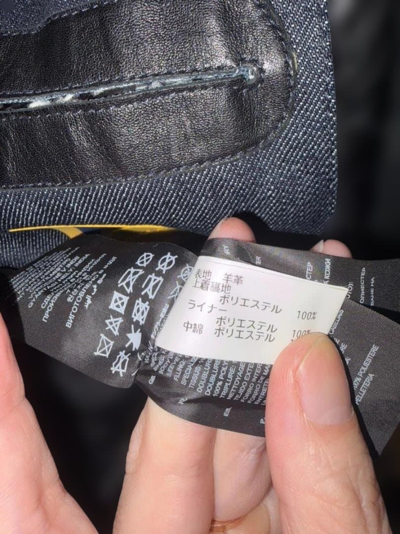 G-Star ジースター 羊革 ブラックレザージャケット×デニム S