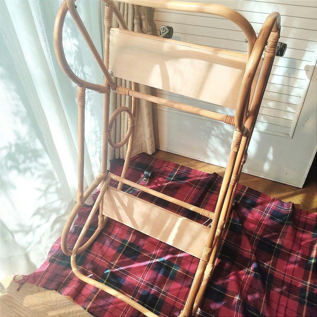 揺りかご　揺り籠　ラタン　籐　レトロ　クーハン　クーファン　バスケット　籠