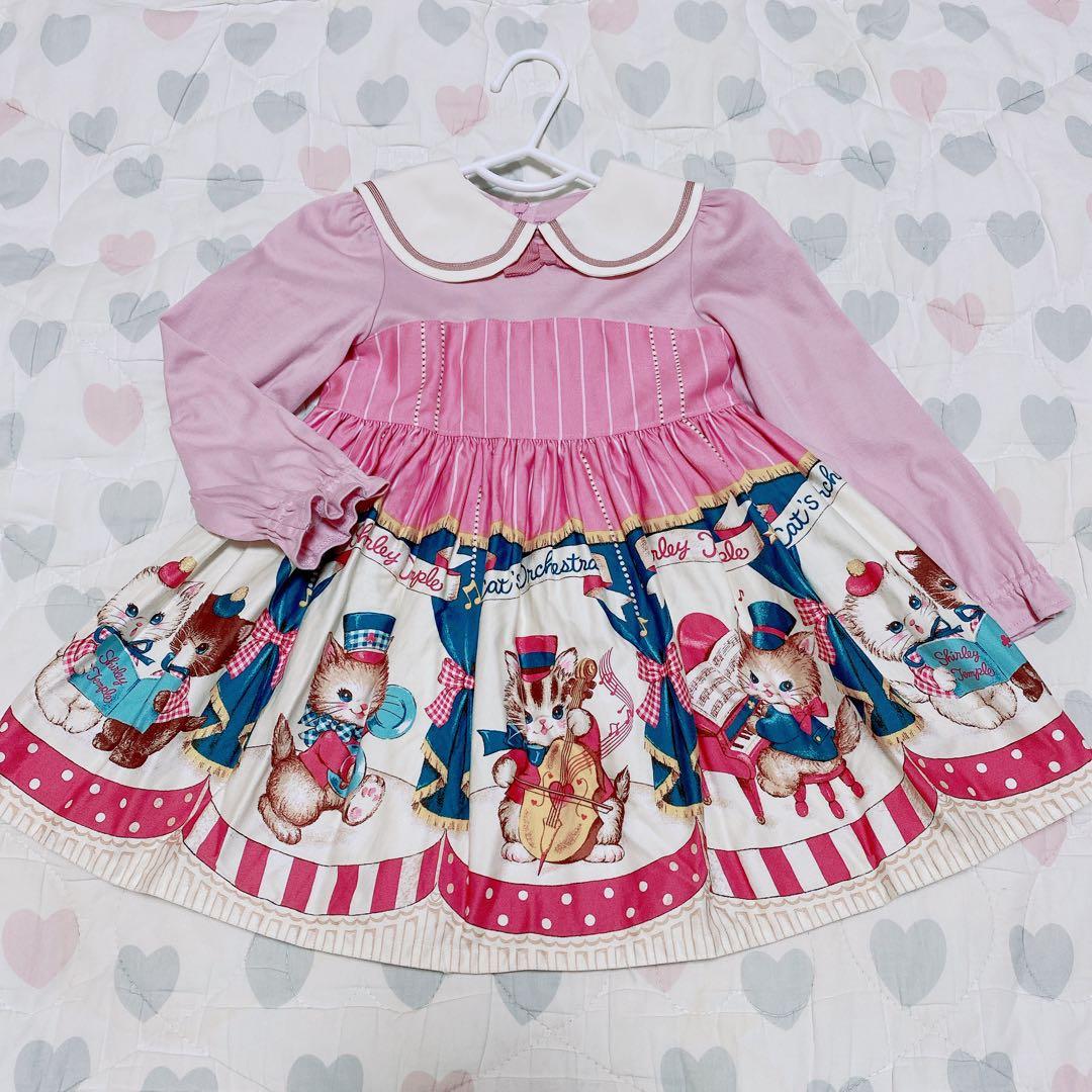 【*y様 ネコオーケストラワンピース/シャーリーテンプル
