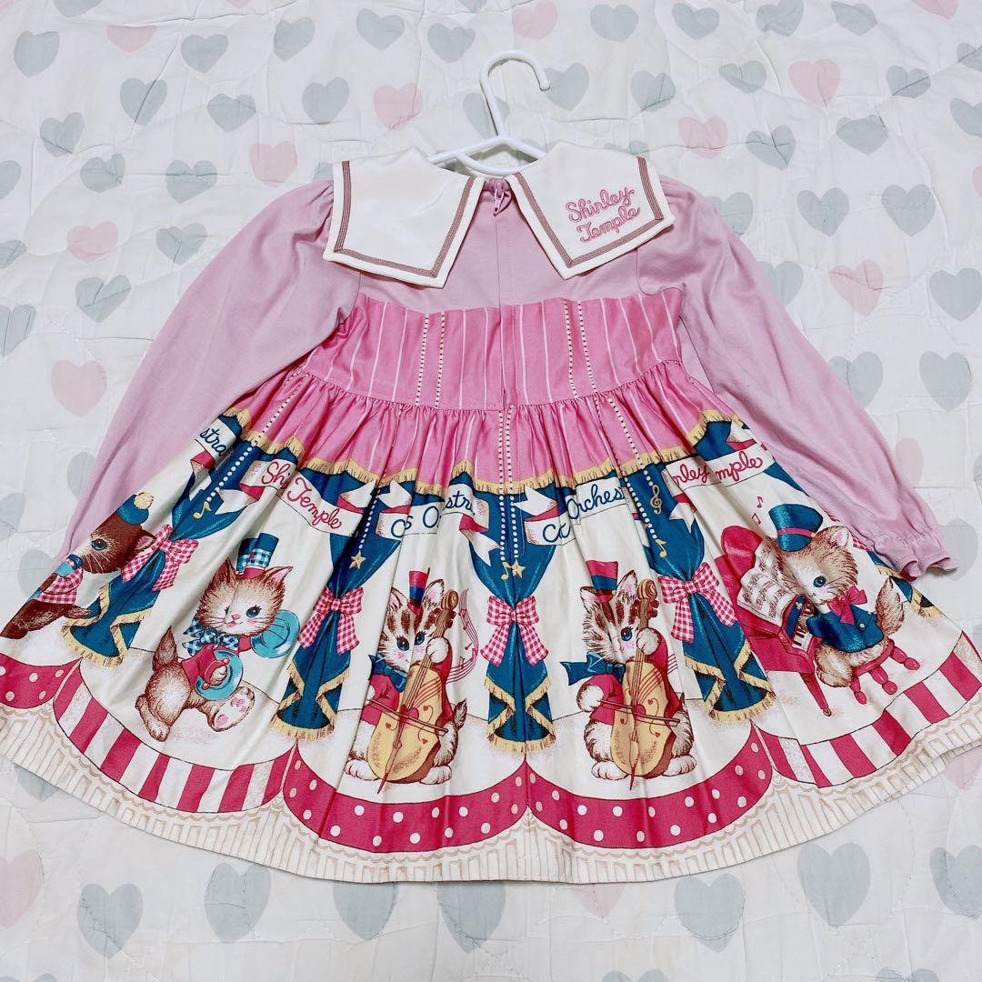 【*y様 ネコオーケストラワンピース/シャーリーテンプル