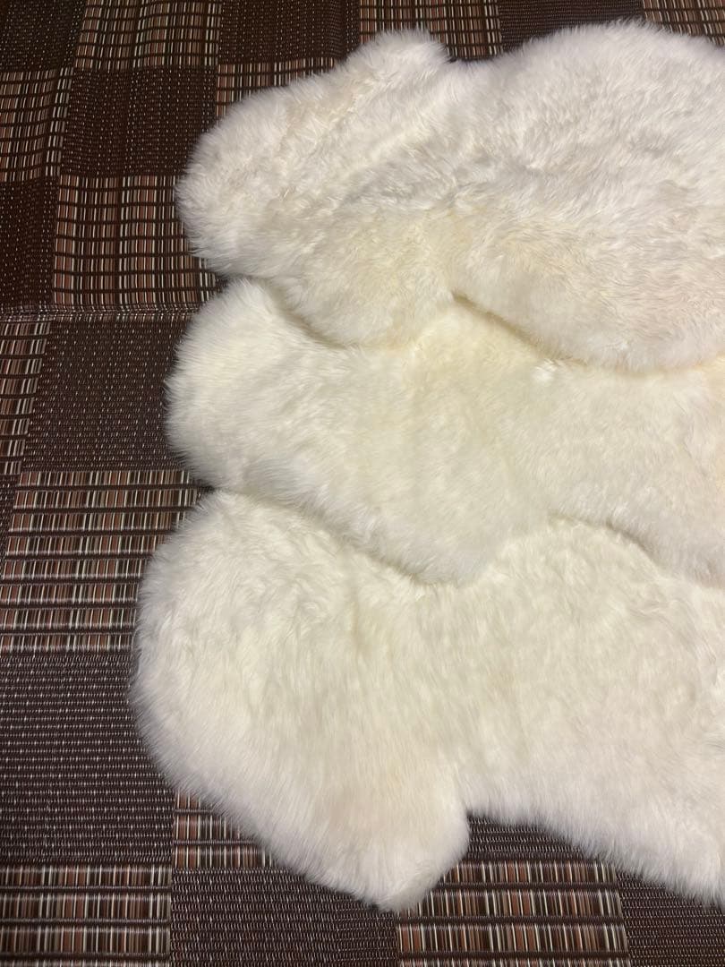 のりちゃん用　ムートン1.５匹　３枚　ホワイト