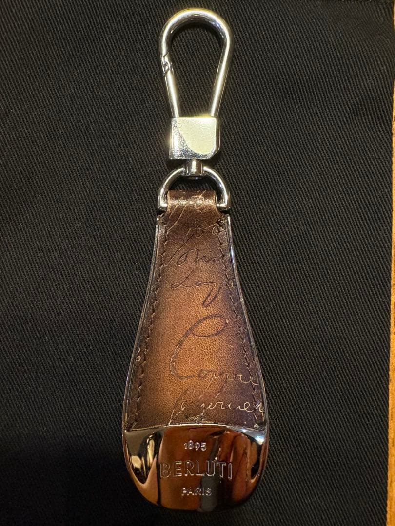 BERLUTI ベルルッティフルスクリットレザー シューホーン キーリング