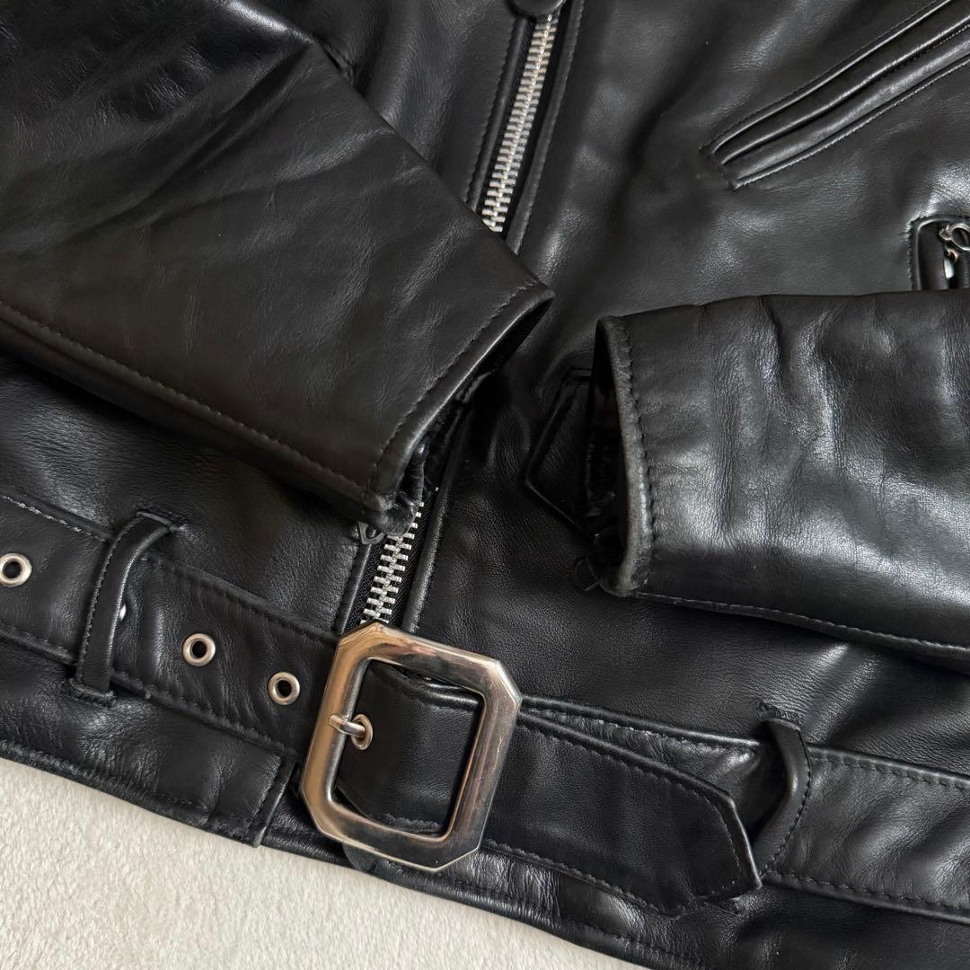 Schott 613 ダブルライダースジャケット ブラック ワンスター 36