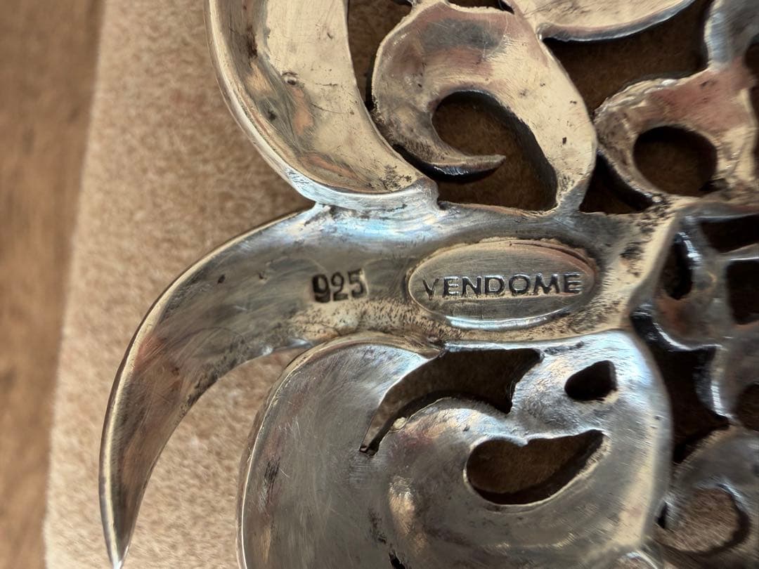 vendome(ヴァンドーム）マーカサイト ブローチsv925 銀製　碌山風