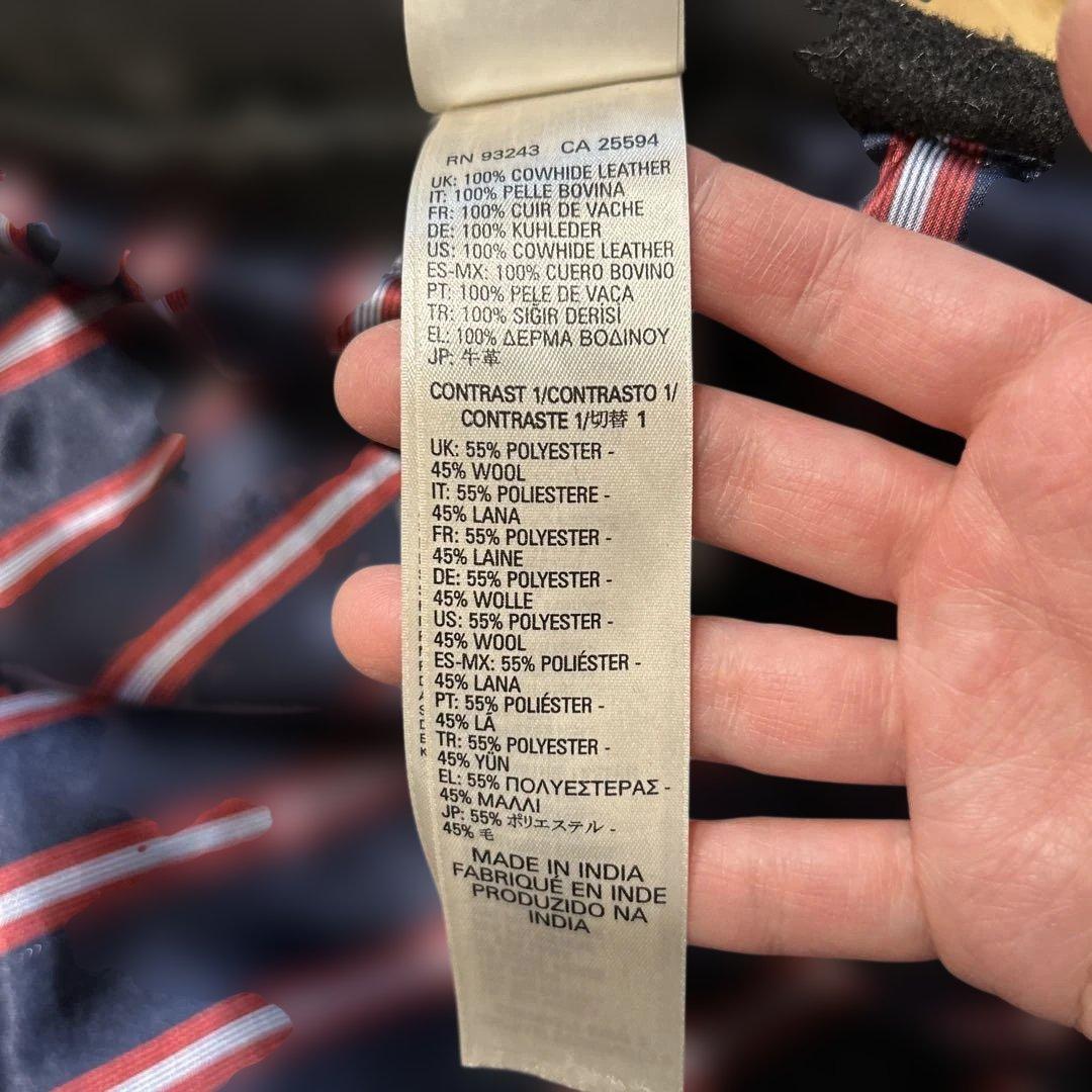 Baby's shop様[美品]切り替えウールレザースタジャン