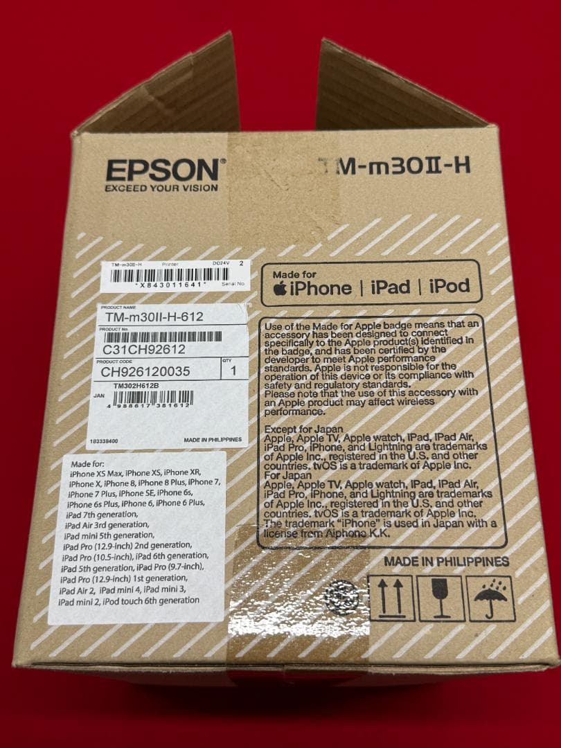 使用極少 EPSON TM-m30Ⅱ-H ブラック レシートプリンター ⑰