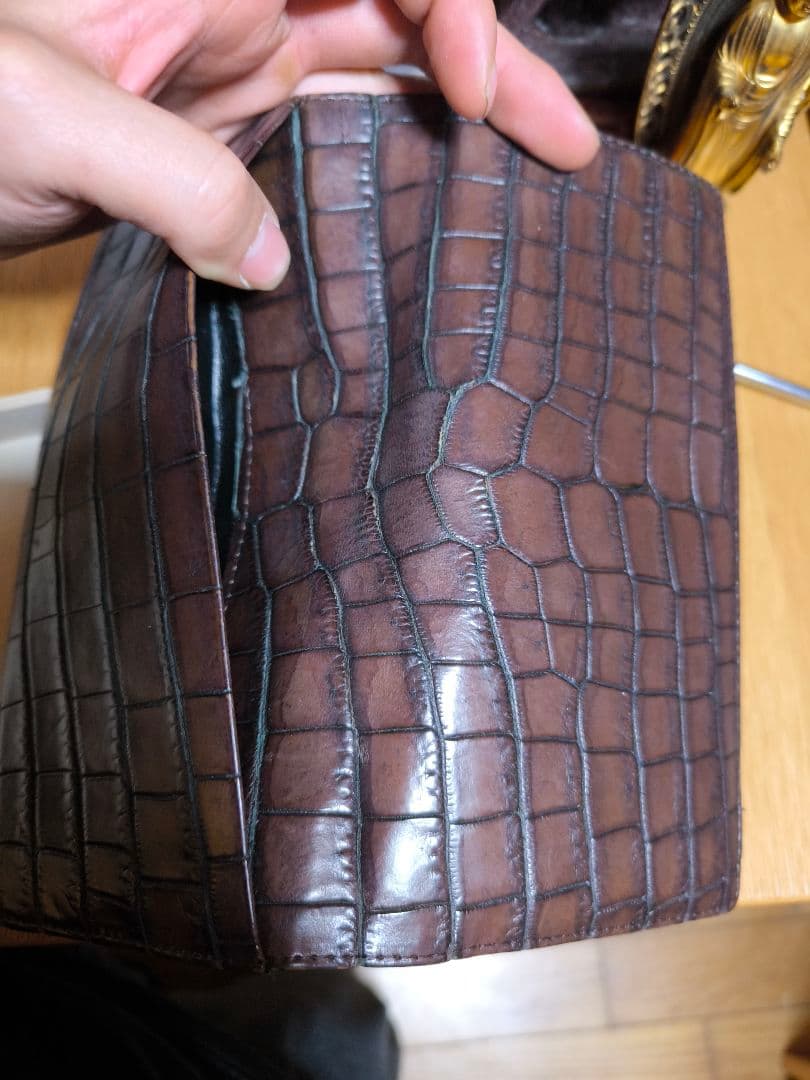 新品同様 桐箱入 定14万 クロコダイル ニロティカス 無双 多機能 長財布