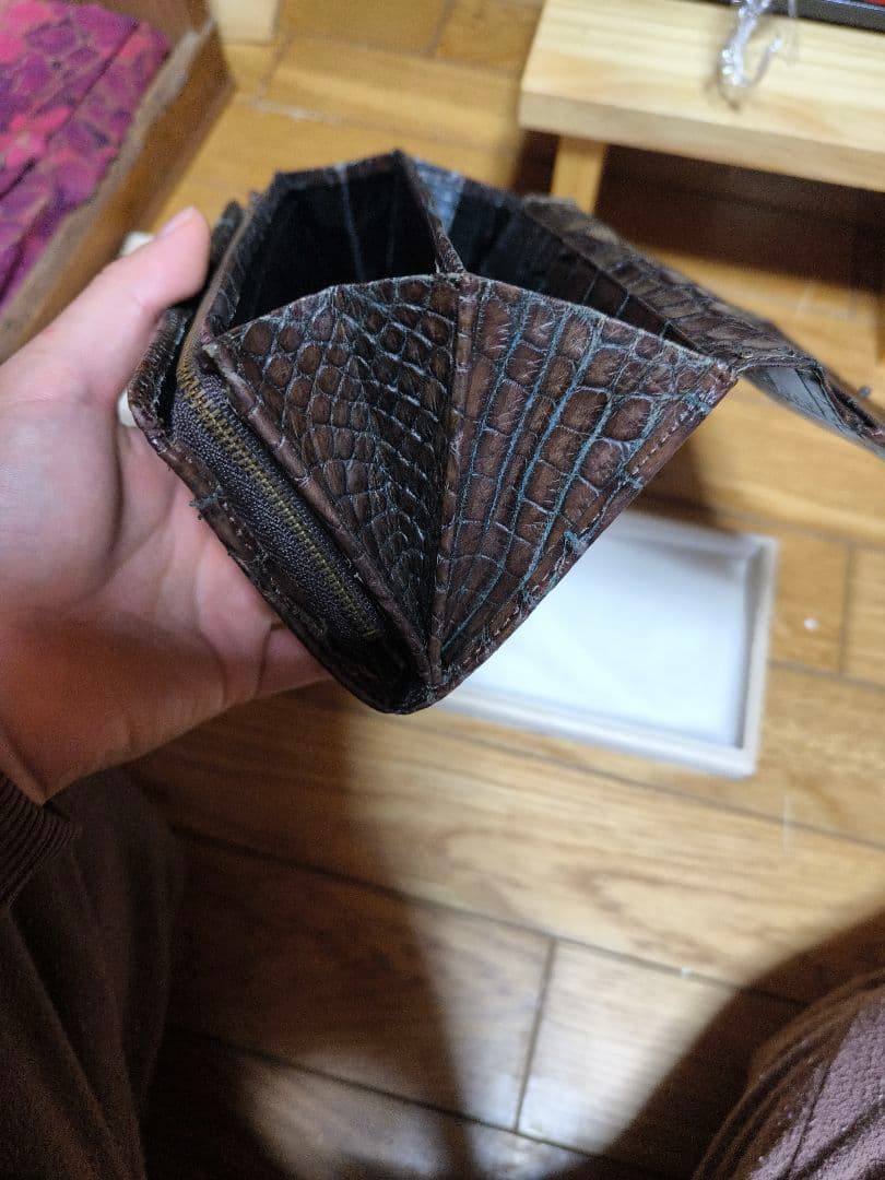 新品同様 桐箱入 定14万 クロコダイル ニロティカス 無双 多機能 長財布
