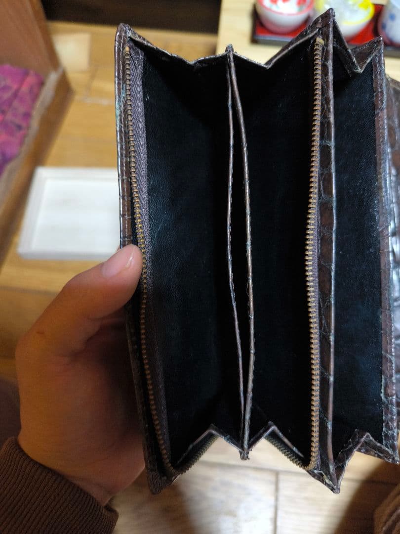 新品同様 桐箱入 定14万 クロコダイル ニロティカス 無双 多機能 長財布