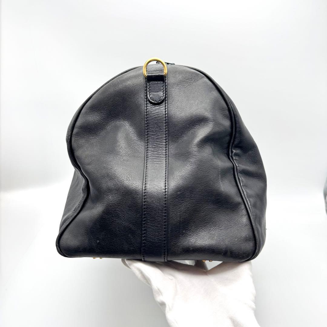 美品 ロエベ ボストンバッグ 2way アナグラム アマソナ50 大容量 黒