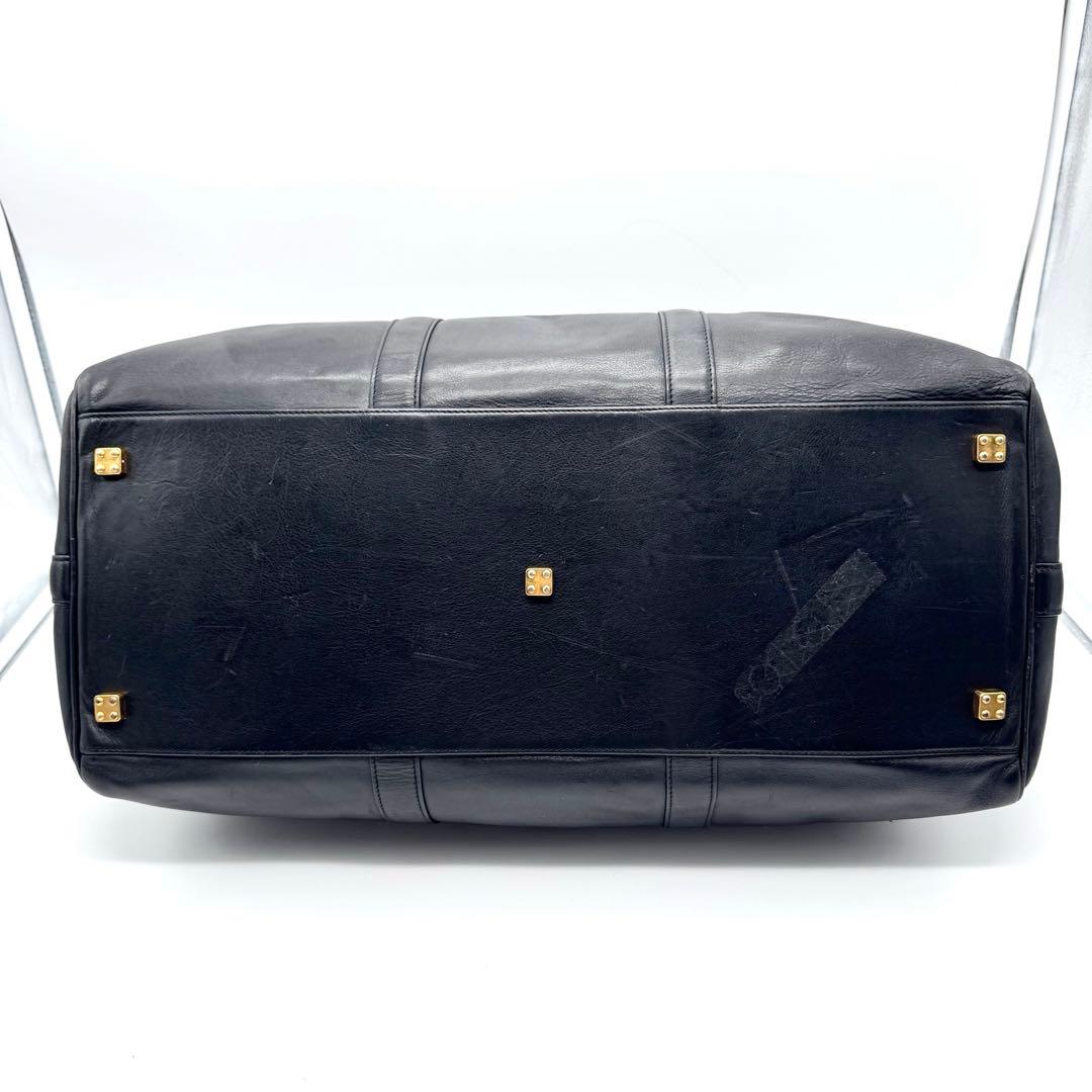 美品 ロエベ ボストンバッグ 2way アナグラム アマソナ50 大容量 黒