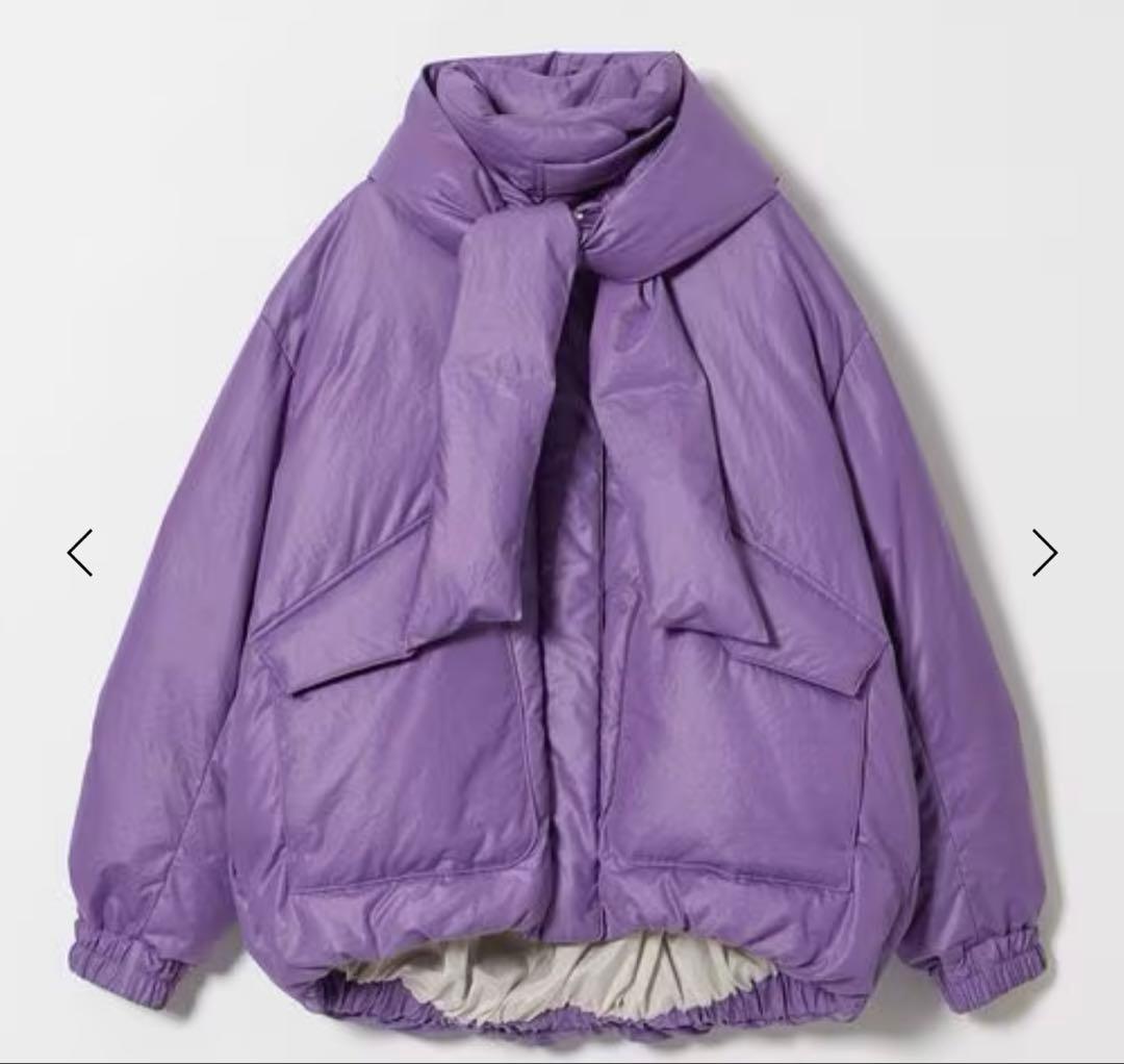 6 ROKU ダウンフーディージャケット ブラック 38サイズ