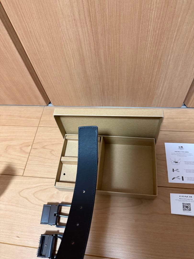 新品未使用 Coach コーチ ブラック ベルト 調整可能