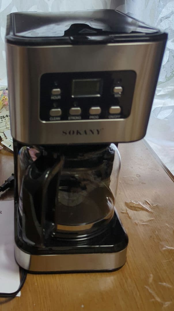 SOKANY コーヒーメーカー デジタルタイマー付き