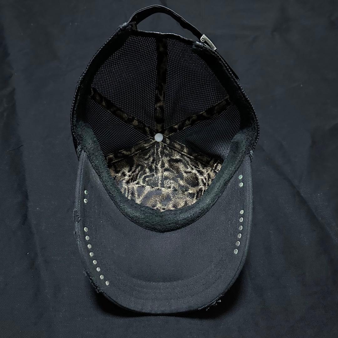 00s roen スワロフスキー スカル スタッズ ダメージ キャップ