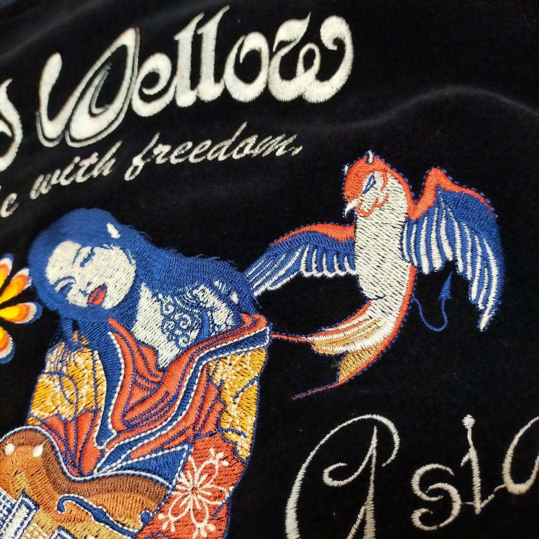 PEAKE'D YELLOW　別珍×サテン　40　リバーシブル　スカジャン