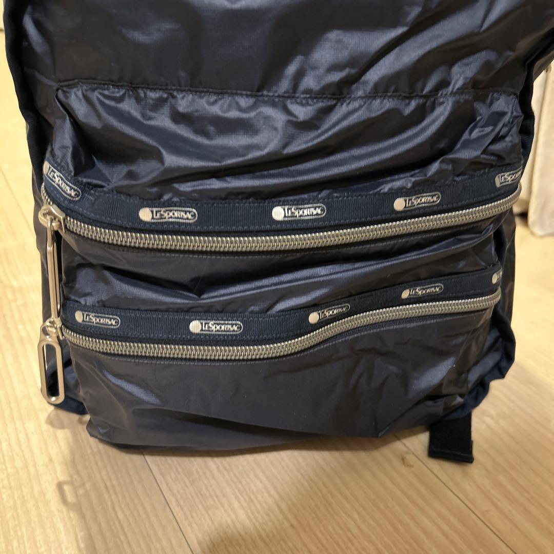 極美品　レスポートサック　エッセンシャル　リュック　ネイビー　超軽量