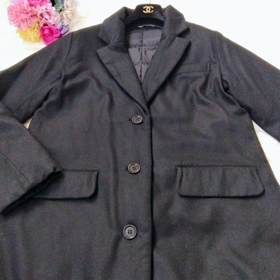 美品♪ セオリーリュクス ダウンチェスターコート ウール 40 Ｌ ブラック