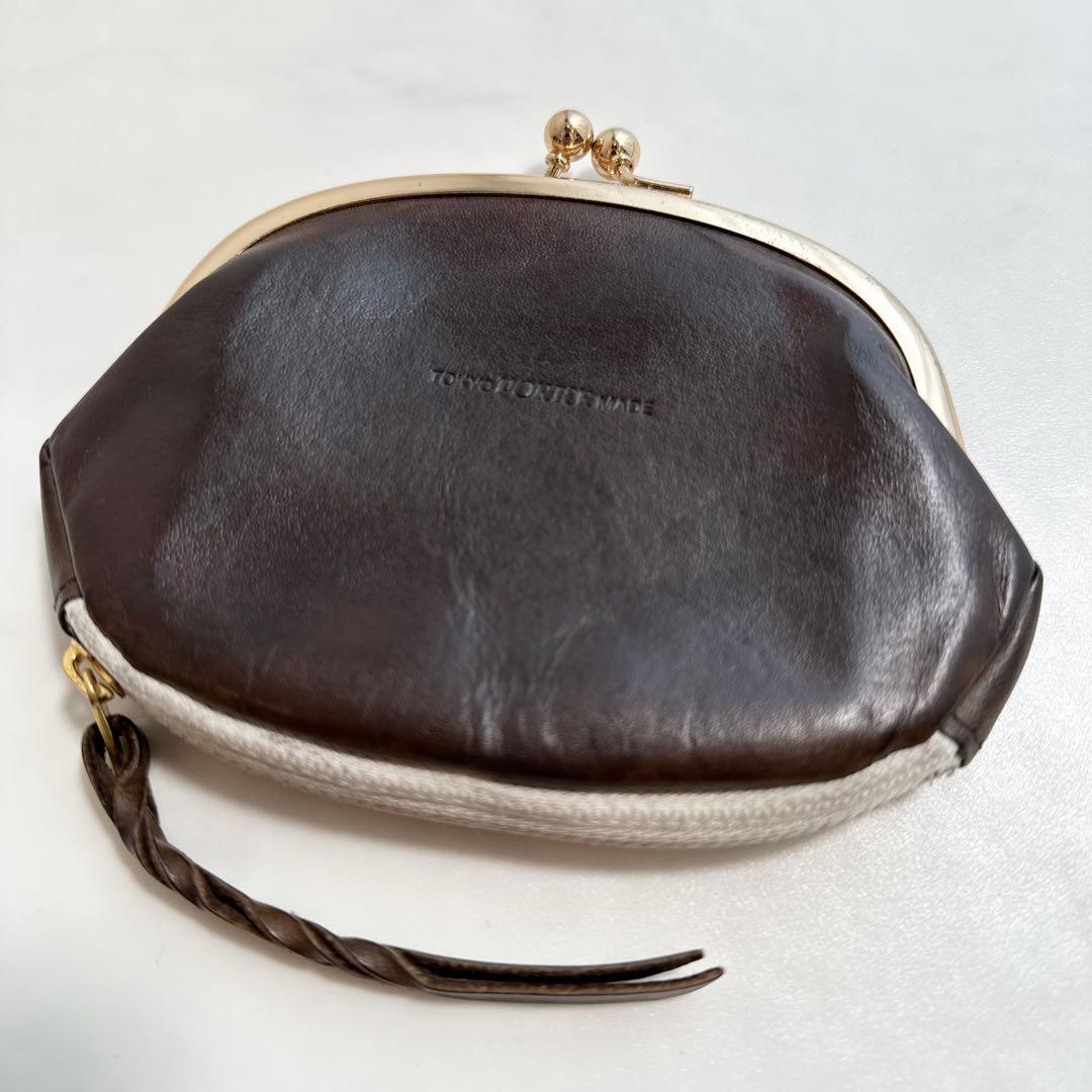 PORTER B印 YOSHIDA 別注がま口ウォレット 鉄粉染 ブラウン