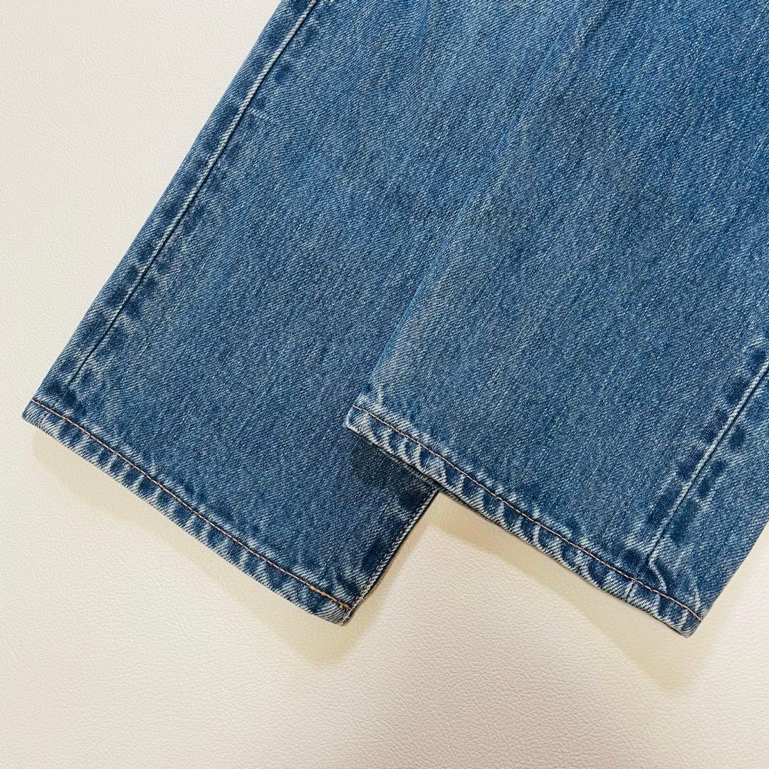 6352【美品】アンスクリア　ストレートデニム　ジーンズ　コットン　インディゴ