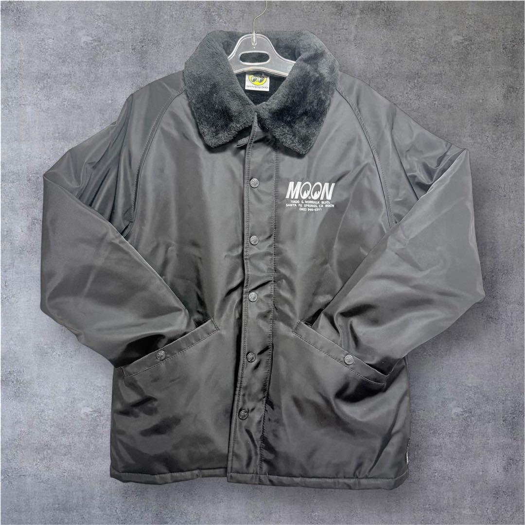【新品】moon アウター M ブラック 厚手 ジャケット MOON 黒