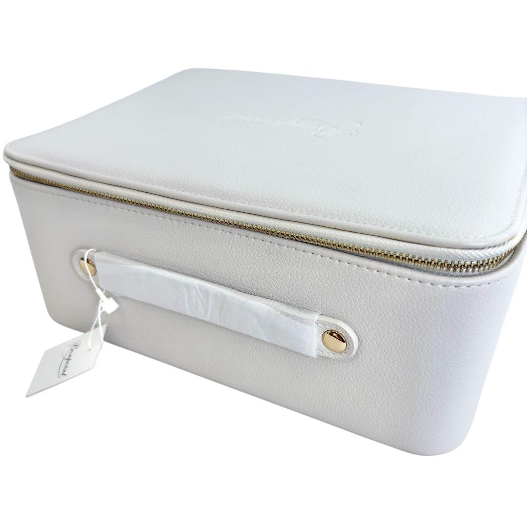 ボンポワン Bonpoint スーツケース ゴールド ポーチ ケースオフホワイト